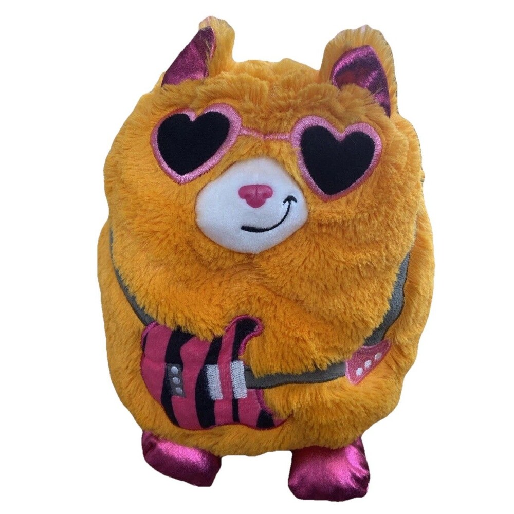 Misfittens Gibson Series 3 Orange Pink Wild Cat Guitar 10" Stuffed Plush Animal